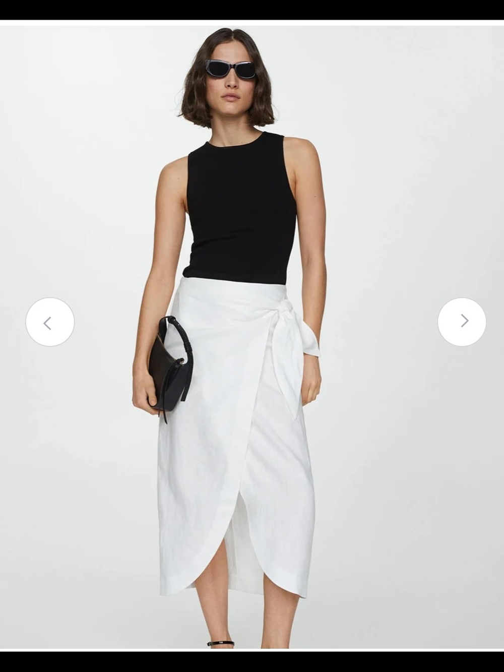 Mango Bow Linen Skirt - Size XS - Great Condition